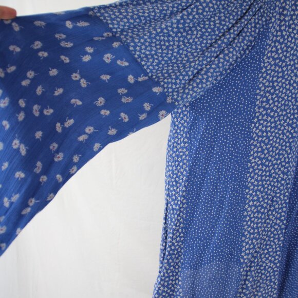 Fat Face multi-floral print V-neck blouson sleeve pullover peasant blouse top 10 - Picture 4 of 9